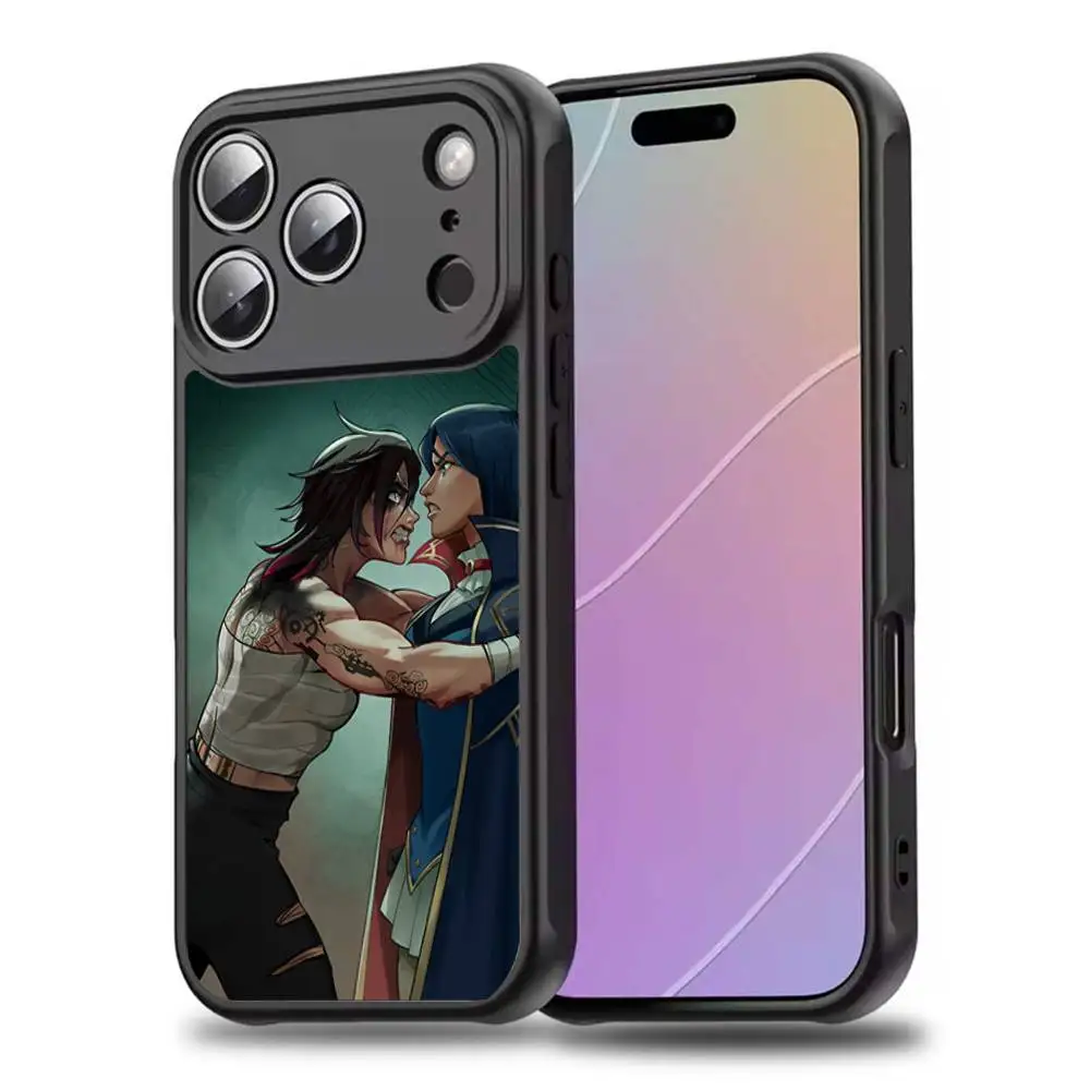 CaitVi Caitlyn y Vi funda de teléfono para iPhone 17,16,15,14,13,12,11,Pro,Max,Plus,Mini,SE4,E carga inalámbrica magnética Magsafe