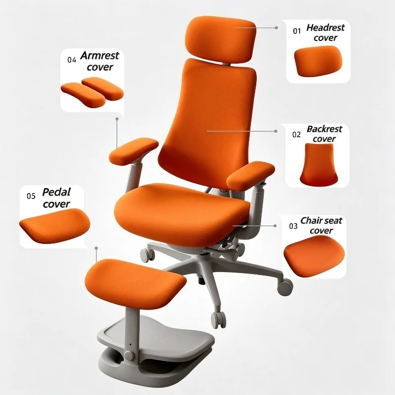 Office Chair Cover for LiberNovo Oc1pro/oc1/s1 Seat Covers for Armchairs Cheap Ergonomic Relax Elastic 6-piece Chair Covers Set