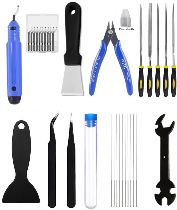 Kit d'outils pour imprimante 3D, accessoires pour imprimante 3D pour toutes les imprimantes FDM/SLA avec étui de rangement, pour Bambu Lab, Ender 3, Kobra, etc.