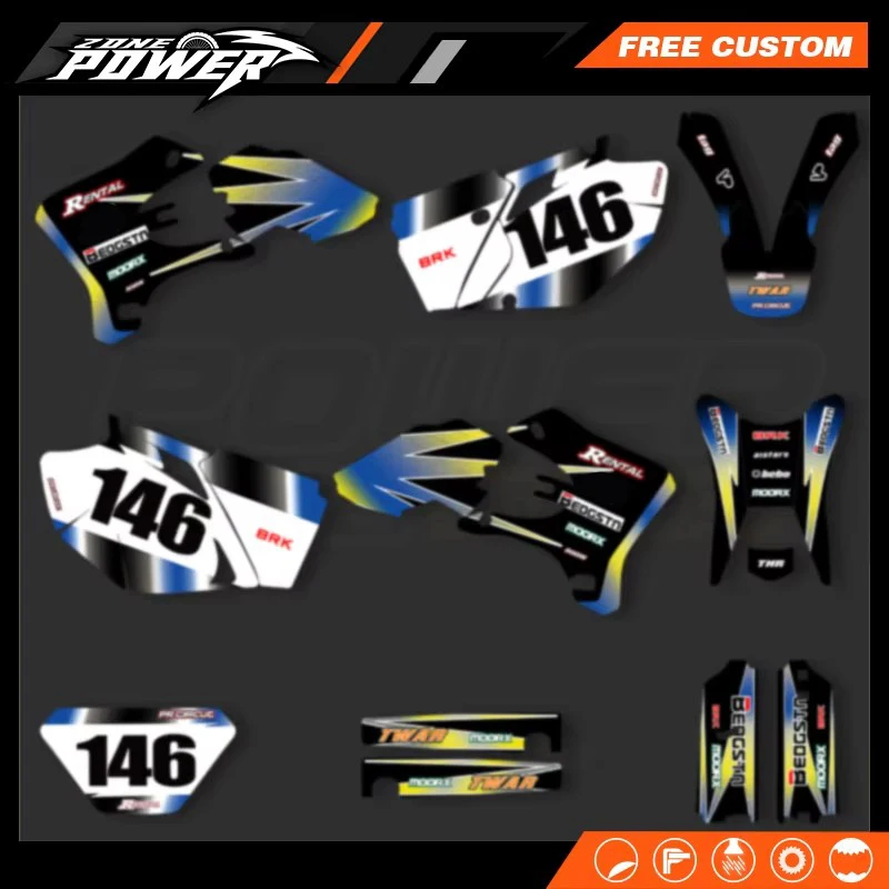 

Комплекты наклеек с индивидуальной графикой Powerzone для Yamaha WRF250 WRF450 2003-2004 2005-2006 гг.