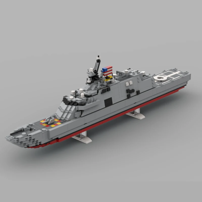 1012 個 MOC-228926 軍事戦争シリーズ DIY アメリカ海軍 USS フリーダム (LCS-1) ビルディングブロックモデルレンガセットクリエイティブクリスマスギフト