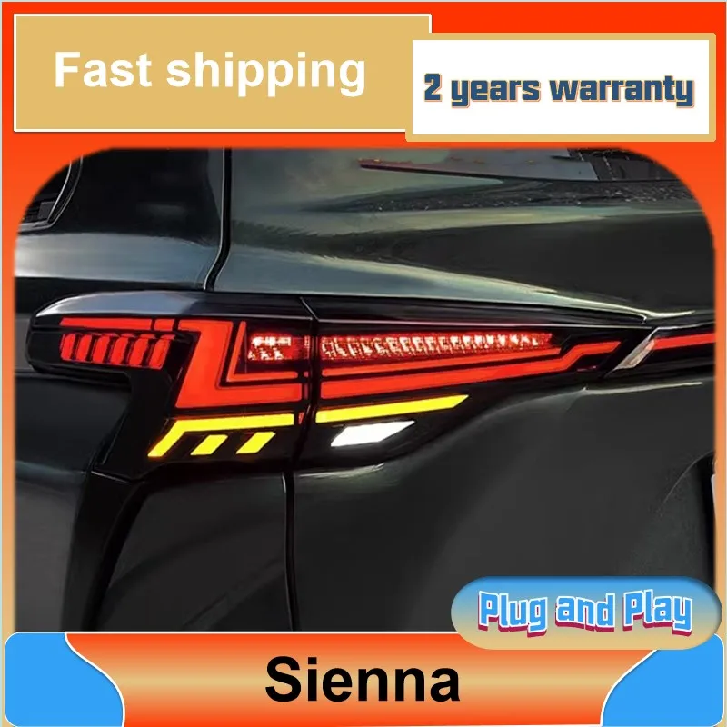 Car Styling for Toyota Sienna Tail Light 2021-2022 Sienna Taillight Rear DRL Fog Brake Turn Signal Reversing