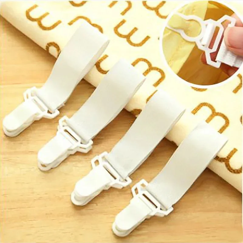4-24pcs Elastic Band Retaining Clip 4x20cm Bed Sheet Fasteners Household Tablecloths Fixed Clip Portable Blankets Clamp