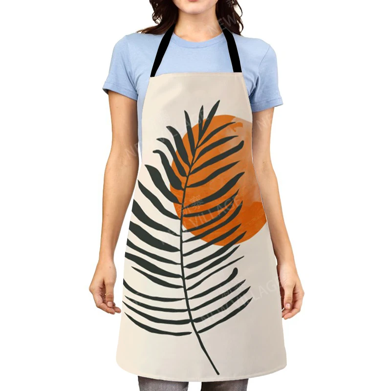 Aesthetic Women kitchen apron kids original Children Waterproof girl princess waiter work apron oil proof nordic boho plant