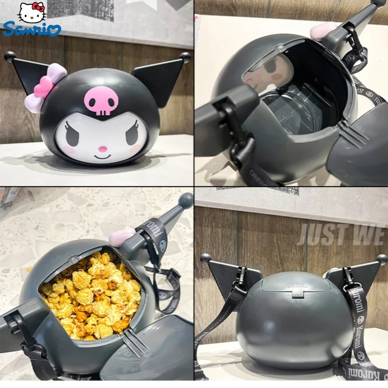 Sanrio Kawaii Kuromi Water Cup Cartoon Popcorn Bucket Anime Cute Plastic Portable Kettle Girl School Student Lovely Friend Gifts