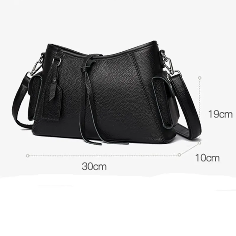 ของแท้หนังผู้หญิงกระเป๋าถือคุณภาพสูงไหล่Crossbodyกระเป๋าขนาดใหญ่ความจุใหม่กระเป๋าเดินทางหญิงMessengerกระเป๋า