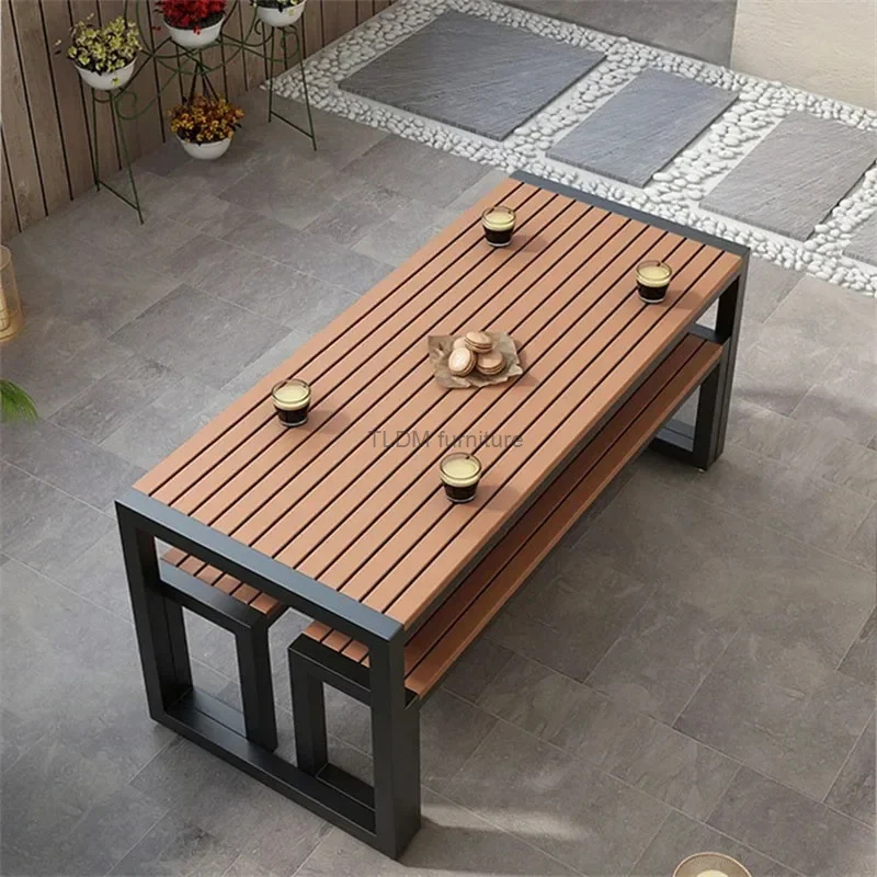 Outdoor Balcony Patio Table and Chairs Set Outdoor Leisure Garden Three Piece Sets Household Waterproof and Sun Combination Z