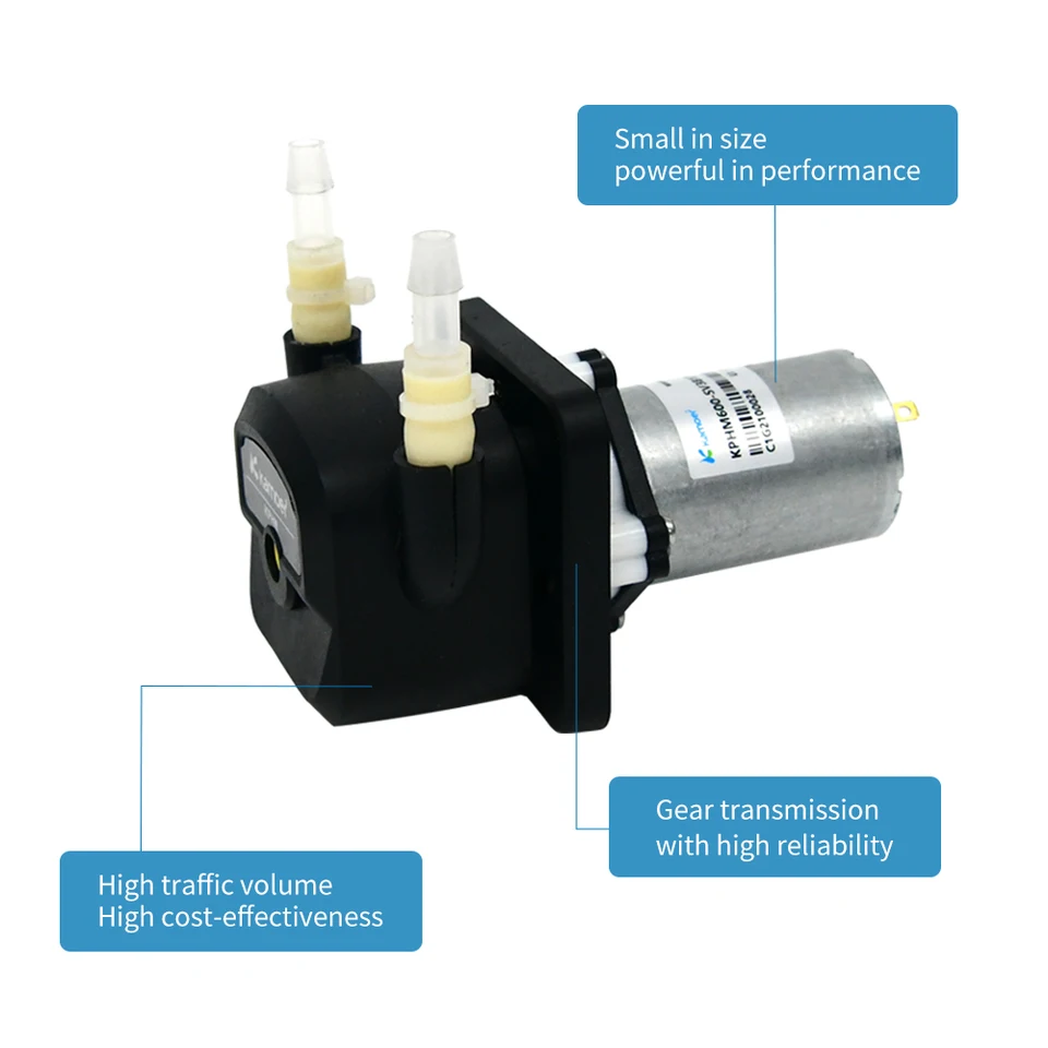 Produktbild von Kamoer KPHM600 Peristaltikpumpe 12V DC – Mit BPT-Schlauch, 600 Ml/min, Für Flüssigkeitsdosierung & Labor