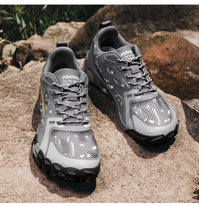 Mountaineering Hiking Shoes Mens Outdoor Comfortable Wearable Climbing Trekking Sneakers Mens Sports Work Shoes