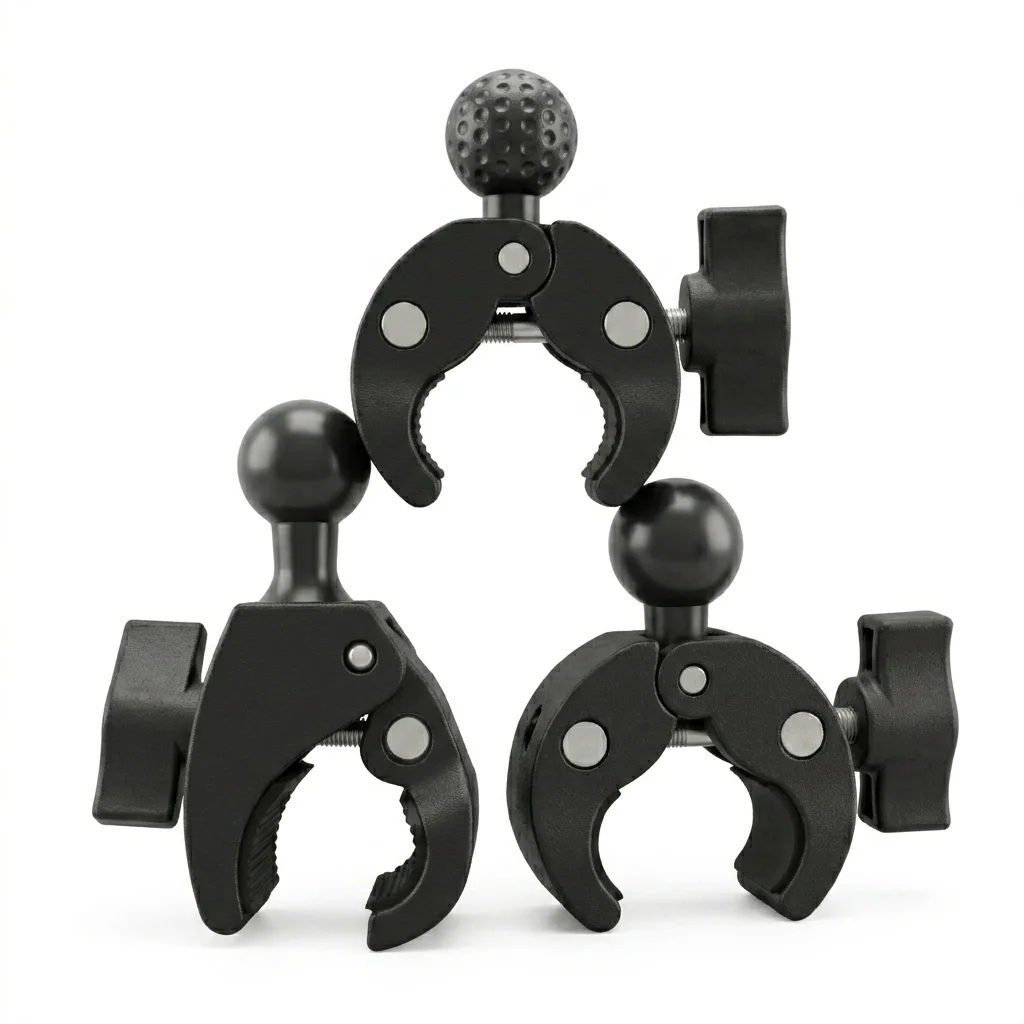AliExpress NONE 1" 25MM Ball Claw Clamp Mount Support for Handlebar Tube Base RAM Mounts Double Socket Arm Bike Motorcycle Phone Mount Holder