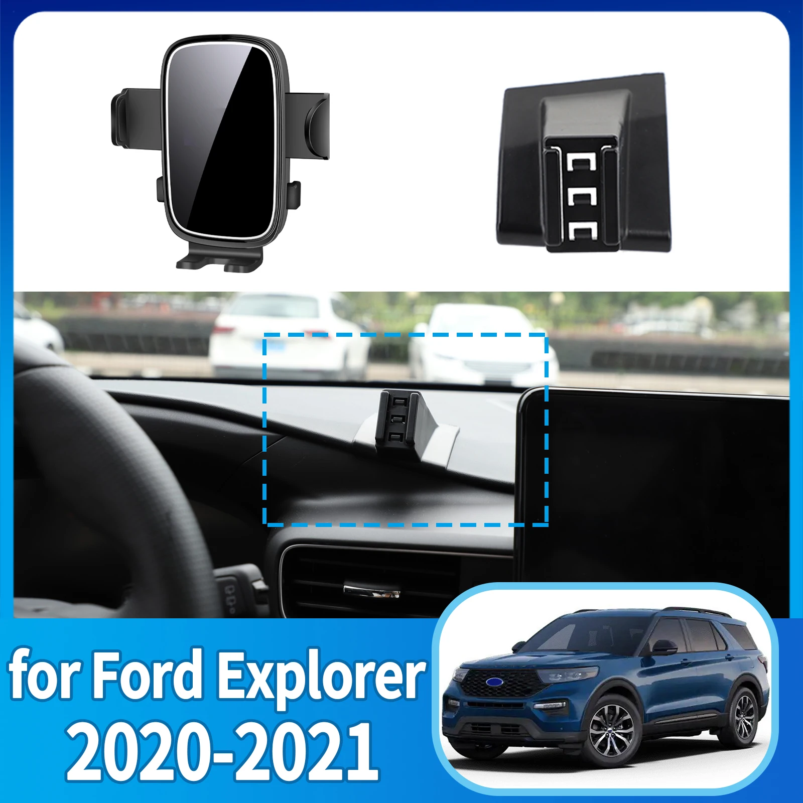 

fit for Ford Explorer 2020 2021 Phone Holder, Dashboard Screen Mount Bracket Easy Installation​​ Car accessoires