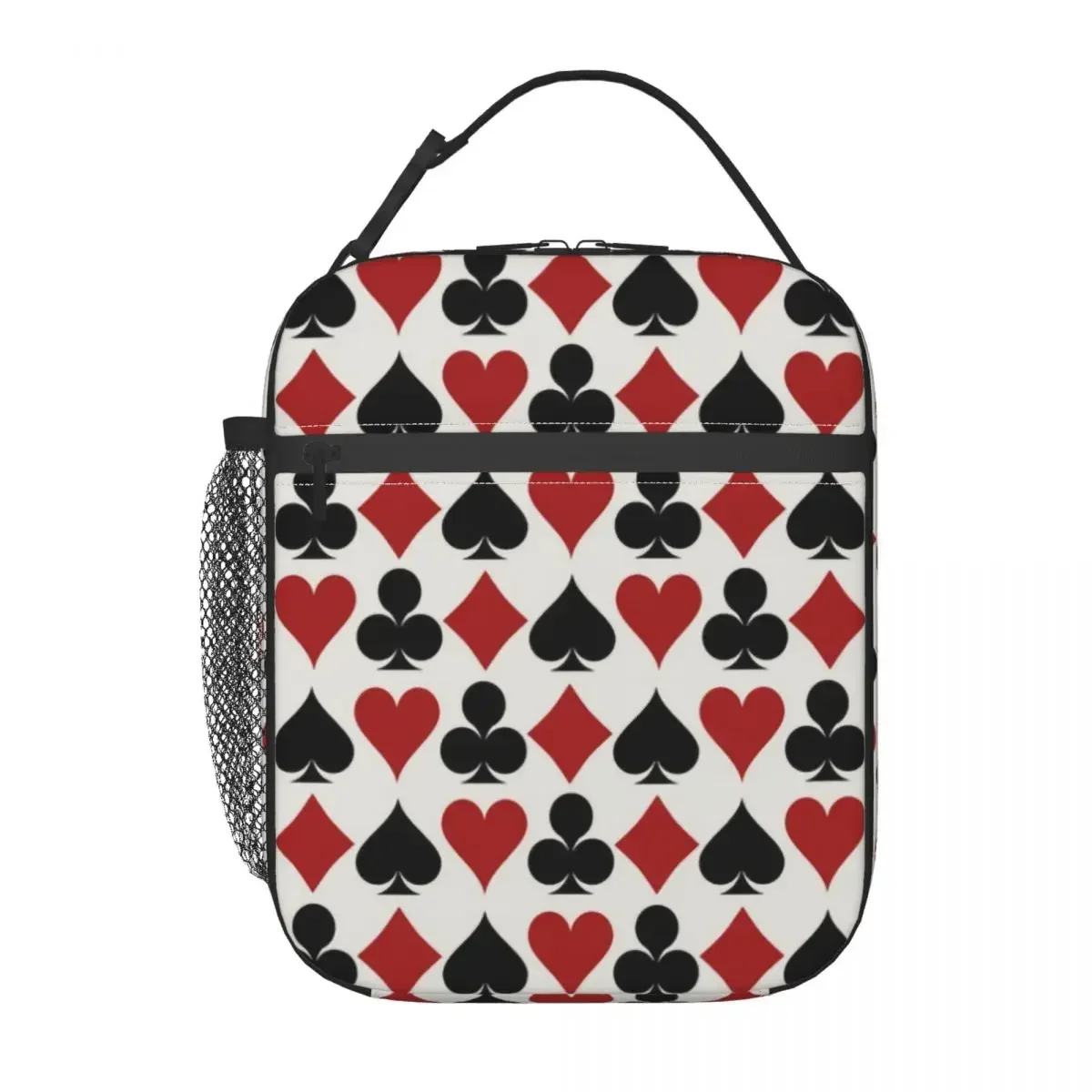 Poker Playing Card Symbols Thermal Insulated Lunch Bag Heart Spade Diamond Club Resuable Lunch Container Travel Storage Food Box