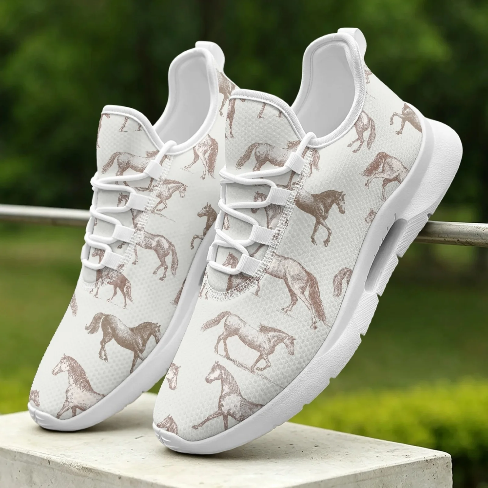 XIXIRIMIDO Lace-up Casual Shoes Mens Sneakers Comfortable Mesh Breathable Walking Shoes Women's Lightweight Sneaker Sport Horse