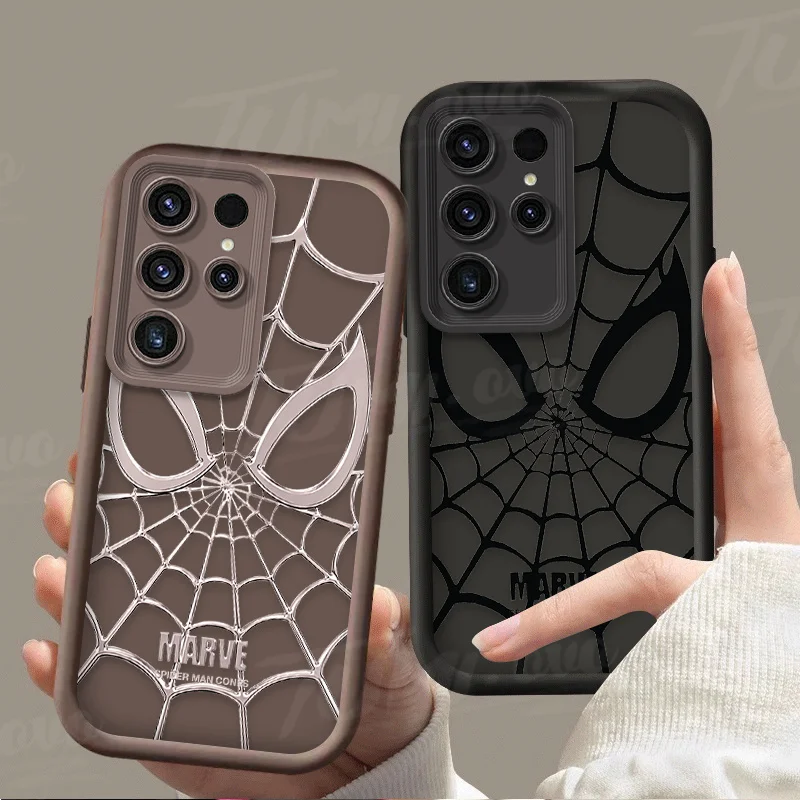 Marvel Spider Man Grid ﻿Case for Samsung Galaxy S24 Ultra S23 FE S22 S21 Plus FE A54 A34 A14 A73 A53 A33 5G Soft Silicone Cover