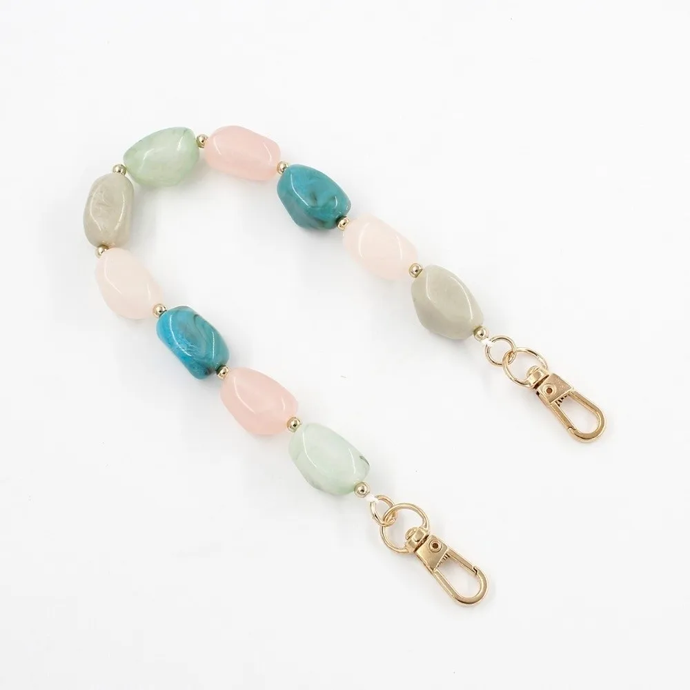Gold Lobster Clasp Acrylic Bag Handle Irregular Shape Detachable Design Replacement Purse Strap Chain Structure Bag Handle Chain