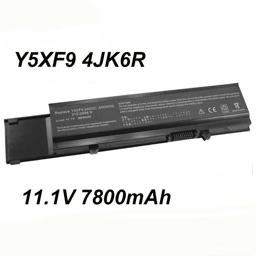 Y5XF9 4JK6R 11.1V 7800mAh Laptop Battery For DELL VOSTRO 3400 3500 3700 Series CYDWV 04D3C 0TXWRR 7FJ92