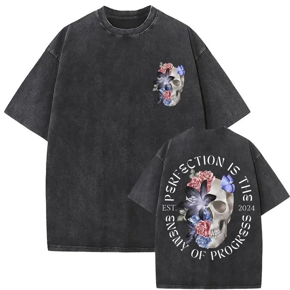 Washed Vintage Girls Who Eat Training Club Skeleton Gym Pump Cover T Shirts Men Women Funny Fitness Casual Oversized T-shirts