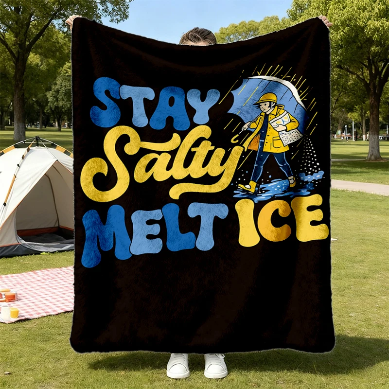Abolish ICE Social Justice Flannel Blanket, No Human Is Illegal Flannel Throw, Immigration Raid News