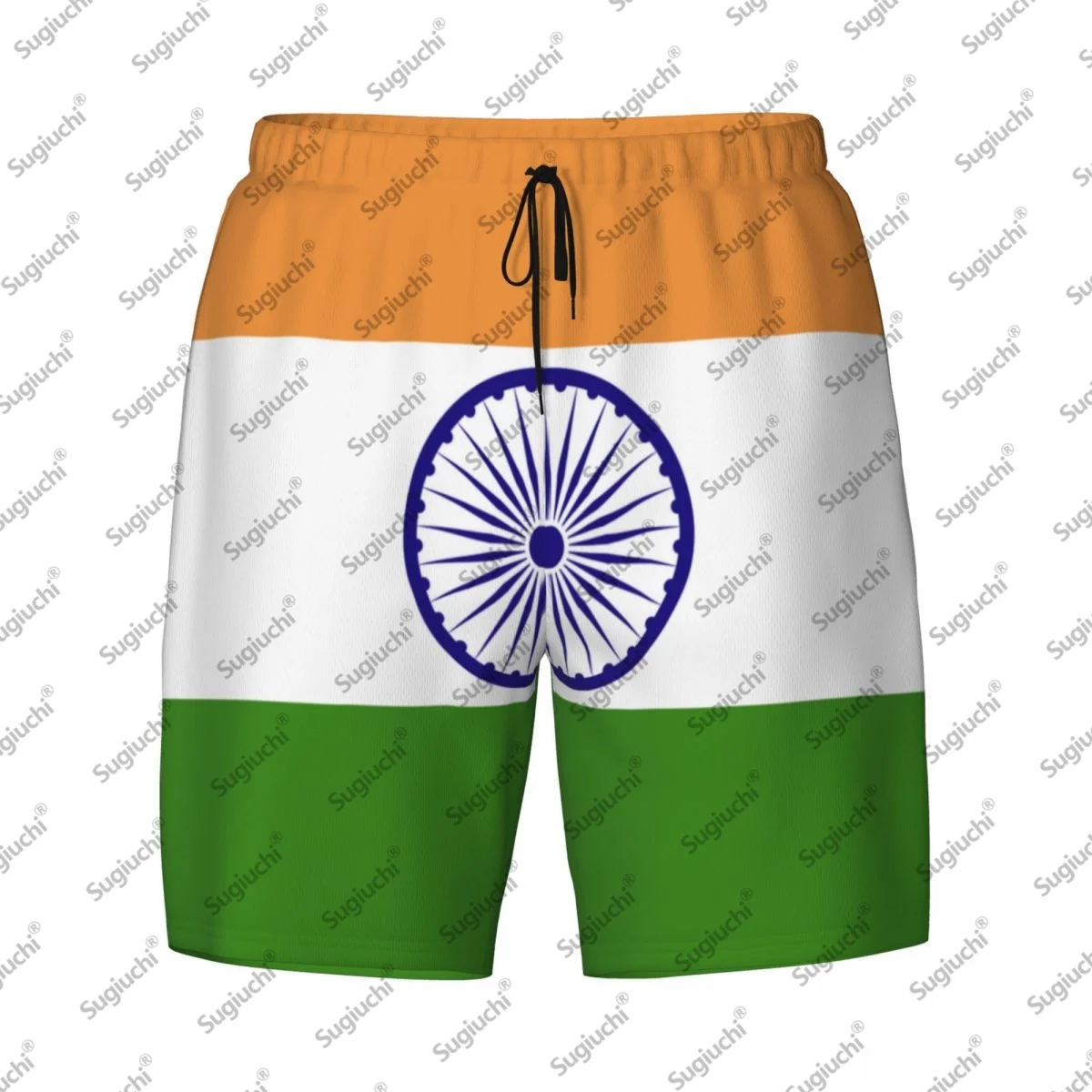 

2025 Мужские плавки с 3D принтом флага Индии, гавайские купальные пляжные шорты 2 в 1, быстросохнущие летние шорты для плавания с карманами