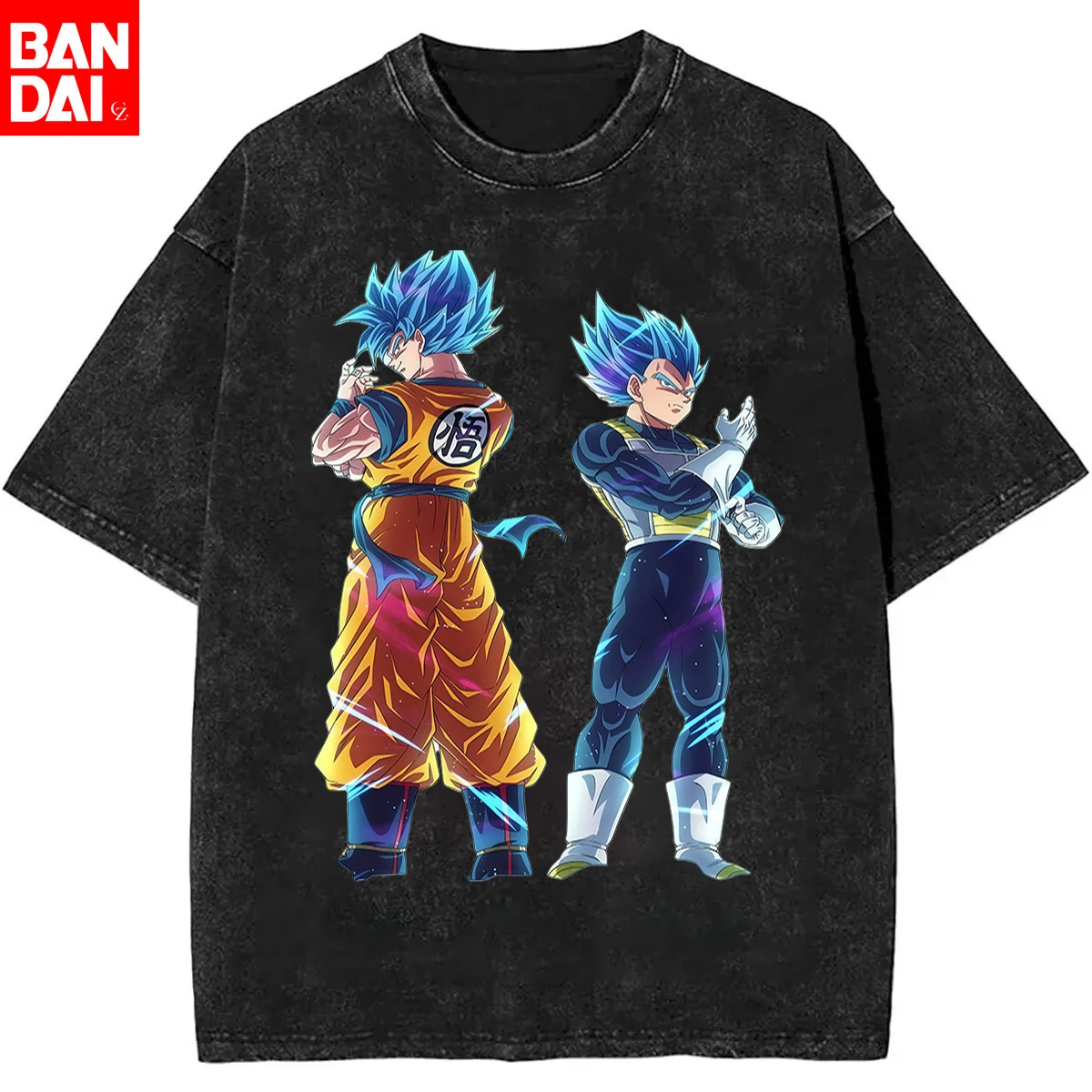 

Dragon Ball Anime Harajuku Washed Retro T-Shirt Cotton Men's Hip Hop Street Clothing Oversized Women's Short Sleeves Unisex Y2k