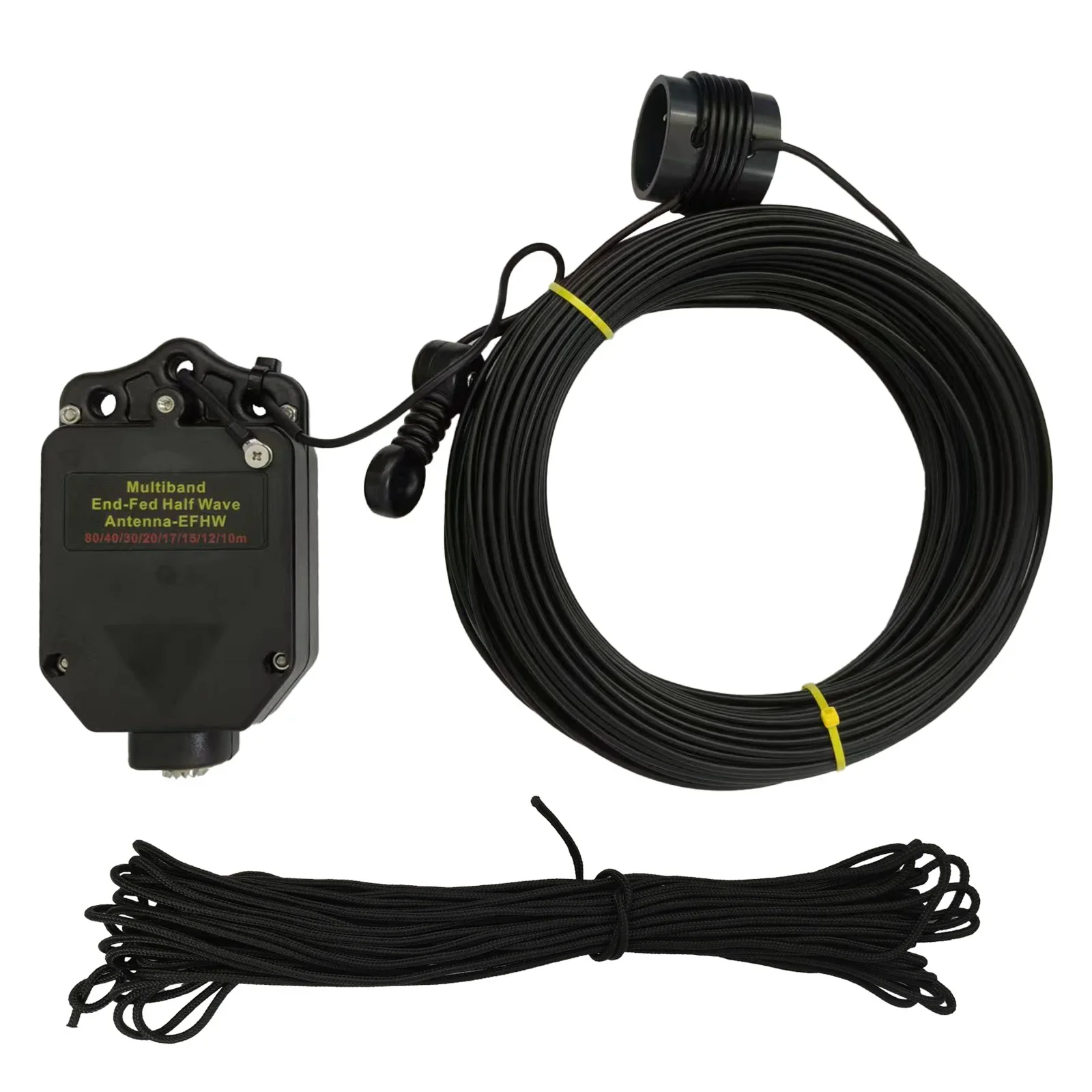 JYR8010 150W End Fed Half Wave Antenna EFHW Long Wire Multiband HF Antenna 3.5-29.7MHz 8 Band 80m -10m with 1:64 Balun JYR8010