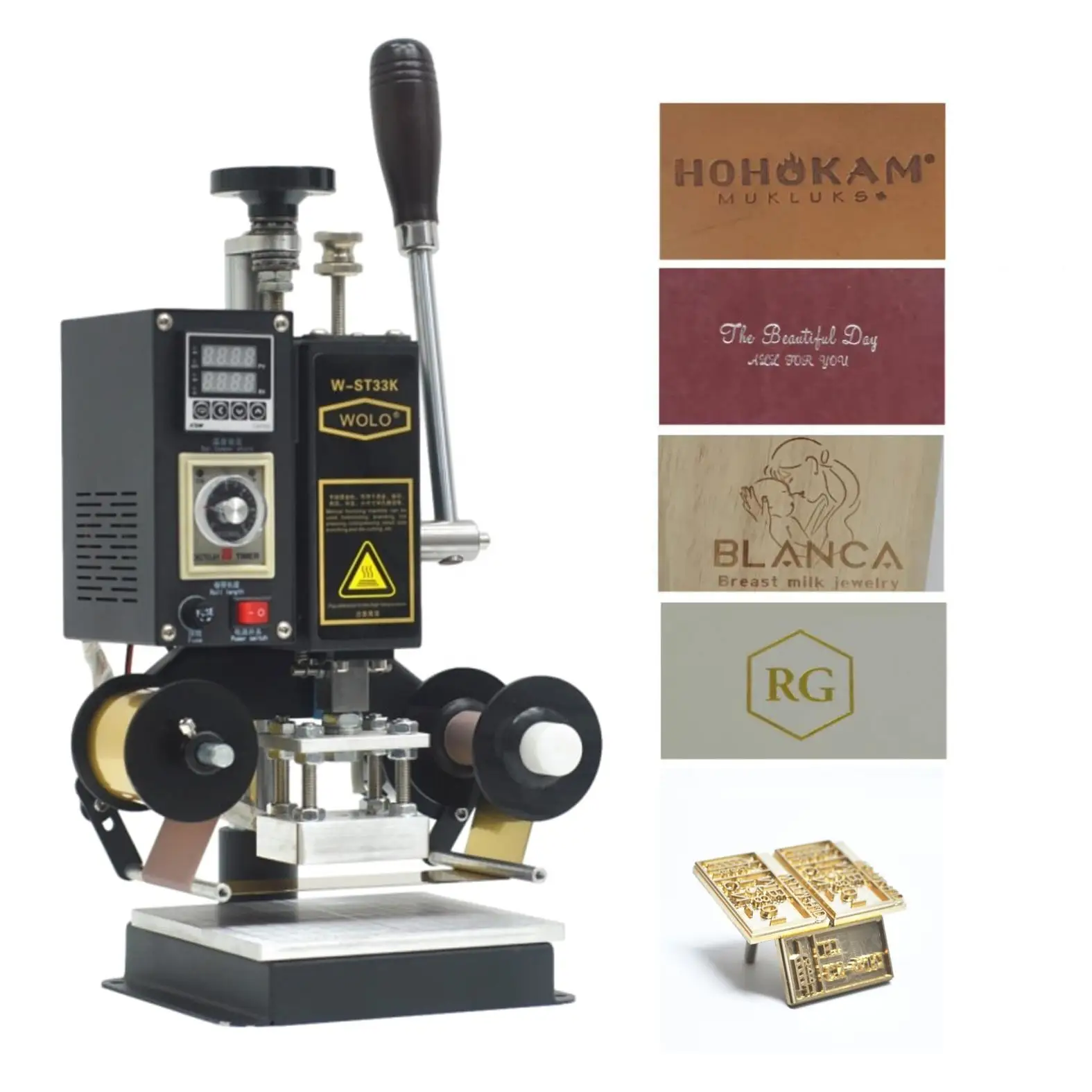 

W-ST33K Electric Hot Foil Stamping Machine Automatic Paper Rolling Digital Temperature Control for Leather Paper Wood