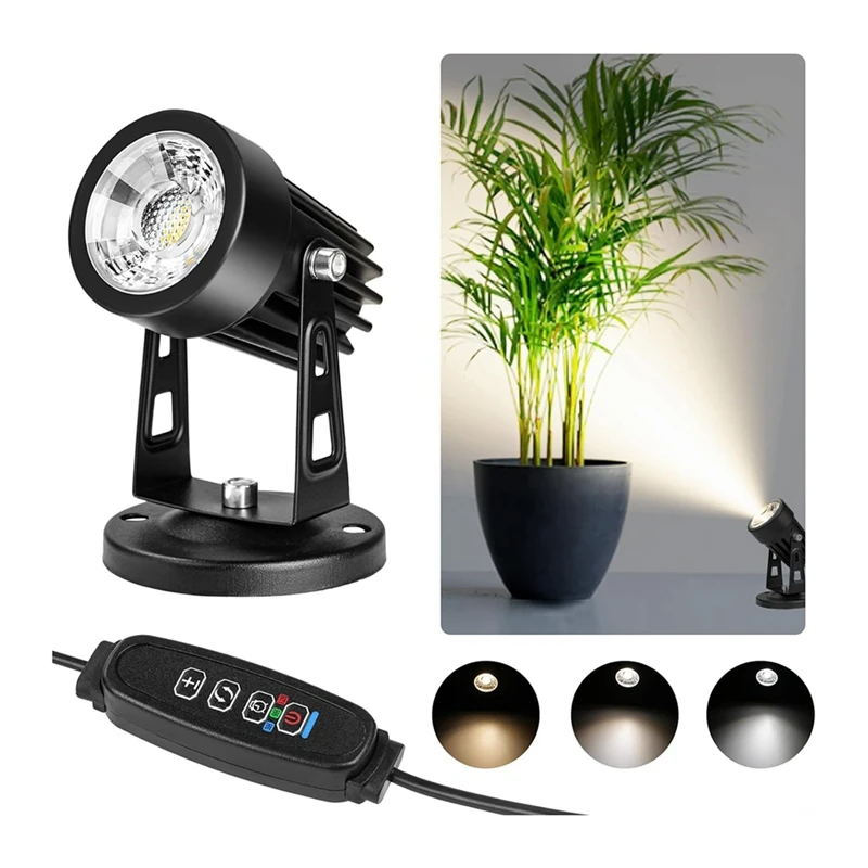 

Точечные светильники для внутреннего освещения с таймером, напольный прожектор мощностью 3 Вт для внутреннего освещения, светильник 3000K/4000K/5000K, вилка стандарта США-A42I