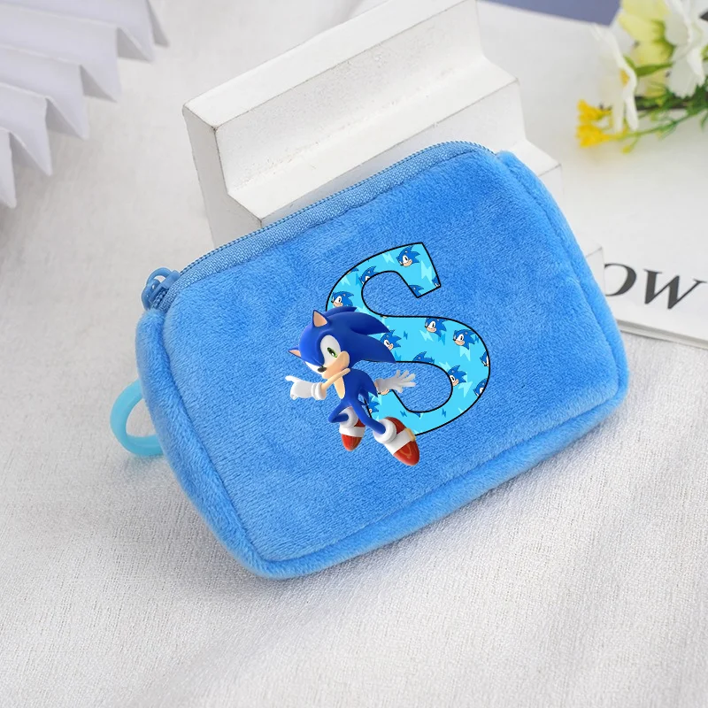 Sonics Coin Purse Cute Wallet Large Capacity Wallets Print Animated Cartoon Pattern Clutch Bags Girl Portable Kid Birthday Gifts