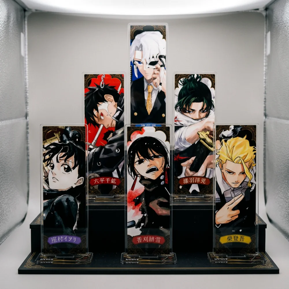 Anime Manga Kagurabachi Acrylic Stand Keychain 15cm Double Sided Chihiro Hiyuki Hakuri Shiba Desk Decor Collectible Fans Gift