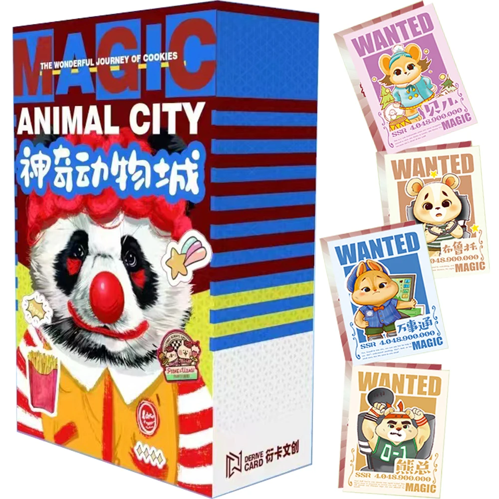 

Original Magic Animal City Card For Children Nick Wilde KiKi Sphink Fuss Rare EXP Panda Limited Game Collection Card Kids Gifts