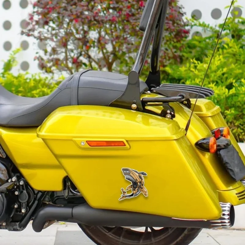 Pegatinas de carenado de motocicleta con nariz de tiburón, calcomanías de vinilo impermeables para tanque de combustible de motocicleta, caja de casco, 1 ud.