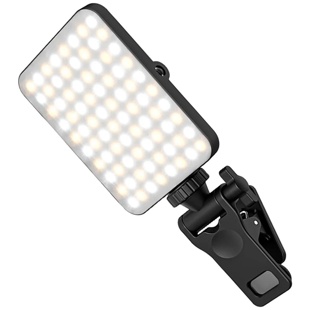 

LED Video Light Microphone Laptop Clip Camera Cell for Makeup Pp Computer Work Selfie Lights