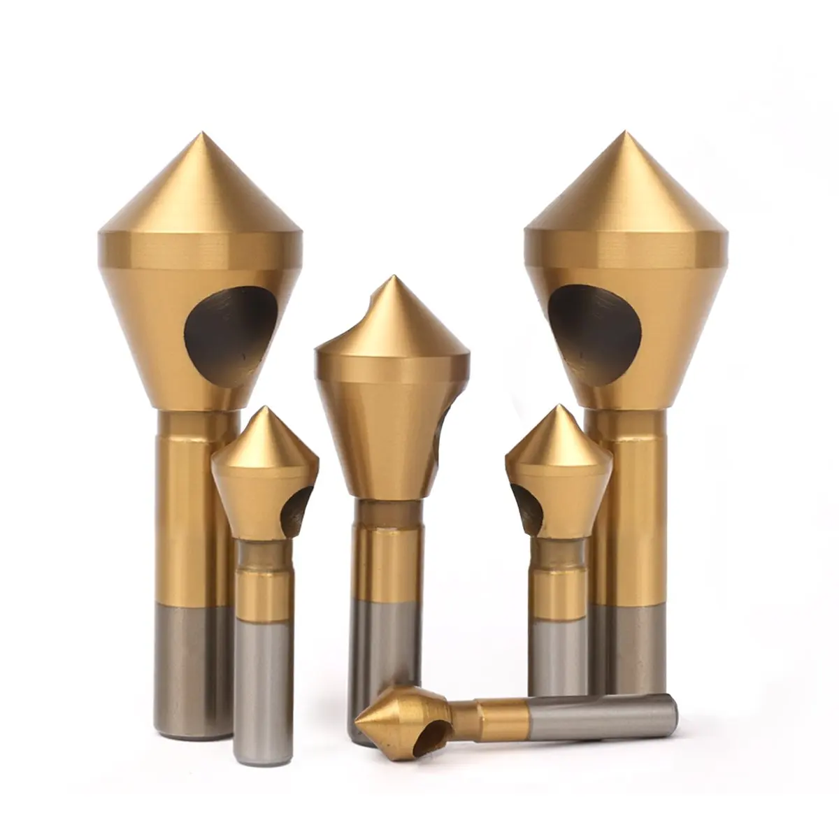 1PC Titanium Coated Countersink Drill Taper Hole Cutter 90 Deburring Chamfering Tool