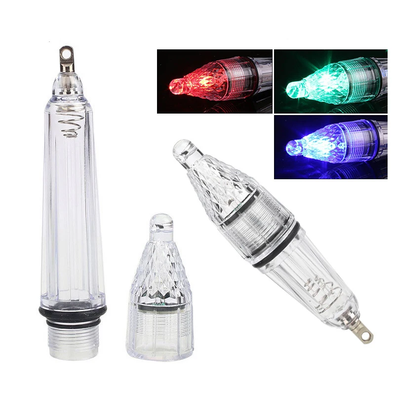 12cm Deep Drop Underwater Fish Attracting Lure LED Fishing Red Blue Green White Flash Light Bait Multicolor