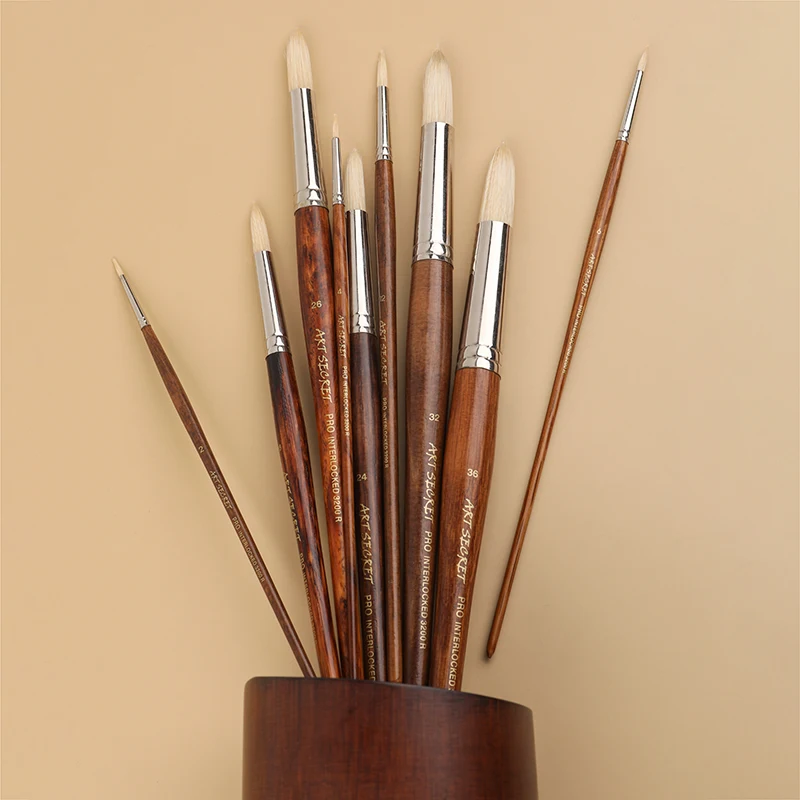 ArtSecret 3200R Pro فرشاة طلاء شعيرات Chungking المتشابكة للزيت الغواش اللوحة لوازم فنية فرشاة الفنان #6