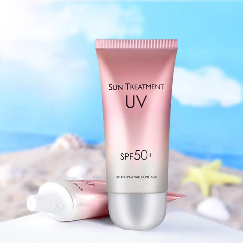 SPF50+ Whitening Sunscreen Waterproof Facial Body Sun Cream Anti Sun Protect Skin Black Double Skin Care 60ml Cream