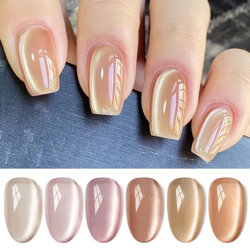 Imagen 2 del producto BORN PRETTY 6 unids/set gato juego de esmaltes de uñas de Gel magnético Kits de brillo de luz de luna Rosa desnudo Semi permanente Soak Off Gel UV