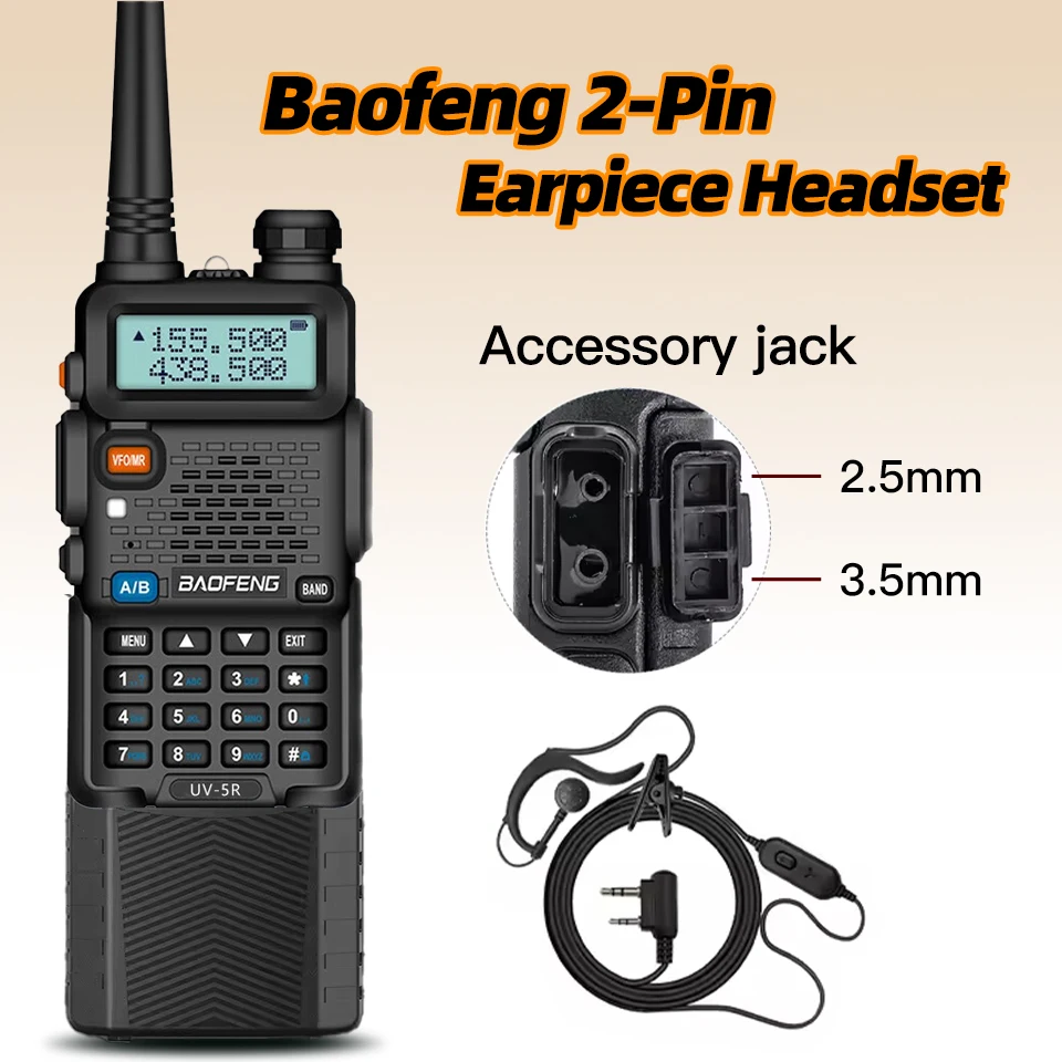 1/2 pezzi Baofeng UV-5R Walkie Talkie 8W 3800mAh Tri Power Type-C VHF UHF Dual Band a lungo raggio Radio FM Ricetrasmettitore portatile Outdoo