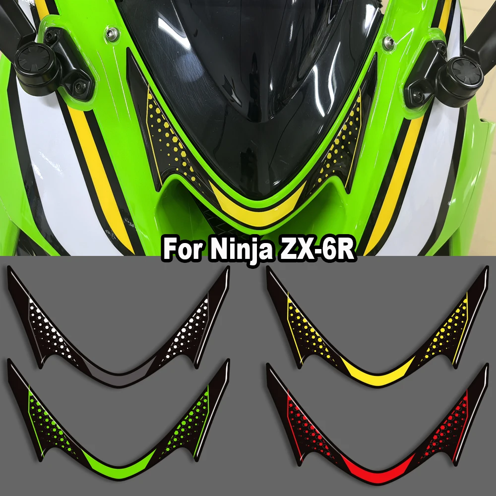 

For kawasaki Ninja ZX-6R ZX6R ZX - 6R 2024-3D Motorcycle Tank pad Cap Grips side panel windshield windscreen stickers decals kit