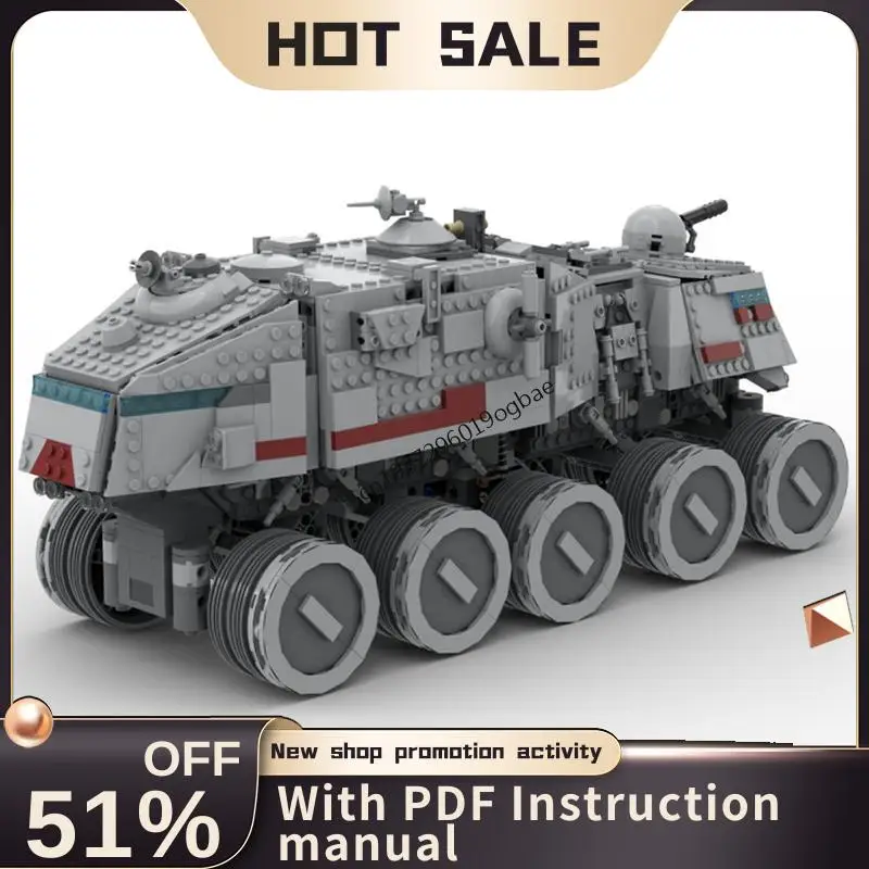 

Новинка, 1531 шт., знаменитый звездный боевой фильм Moc Turbo Tank, модель Diy, креативные идеи, детские игрушки, подарок на день рождения, Рождество, пазлы на заказ