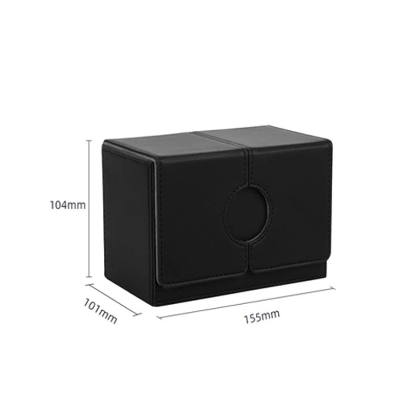 Boîte de jeu de cartes avec plateau à dés pour cartes MTG, plus de 160 cartes, boîte de rangement pour cartes, convient pour TCG CCG, étui en cuir PU à aimant puissant pour cartes de collection