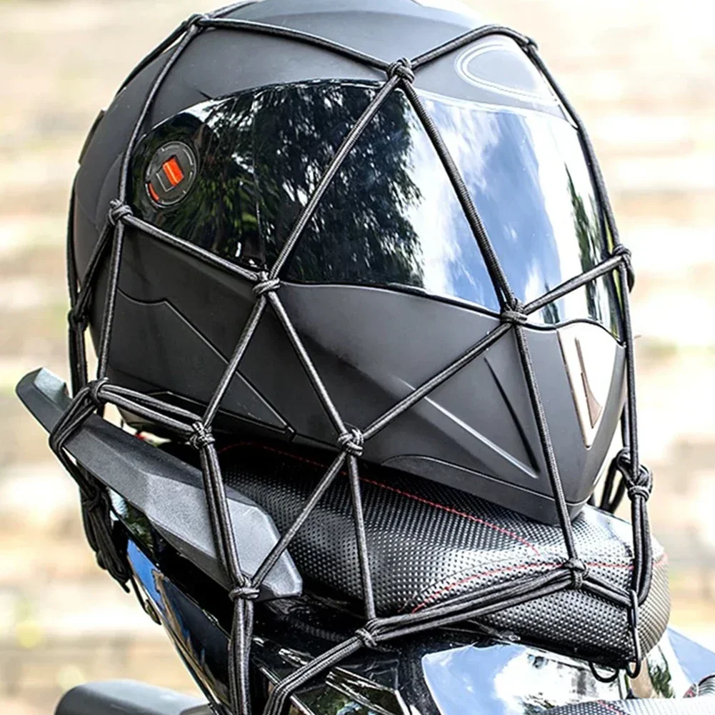 Motorcycle Cargo Net Holder Fixing Cord Outdoor Ridding Cycling Luggage Mesh Nets Organizer Accessory Holding Rope
