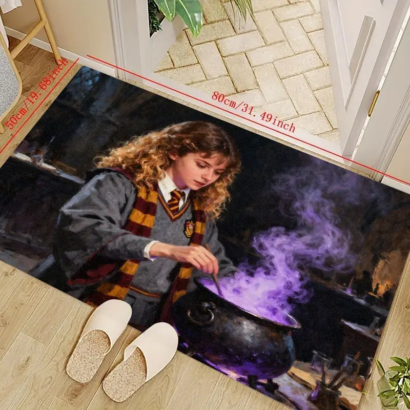 

1 шт. Гарри Поттер Гермиона Грейнджер Potions Class Fantasy напольный коврик, Нескользящий коврик с тематикой волшебного мира для гостиной