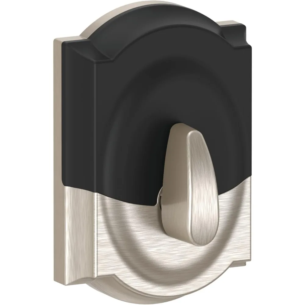 Schlage BE375 CAM 619 Touch Camelot Deadbolt, Electronic Keyless Entry Lock, Satin Nickel