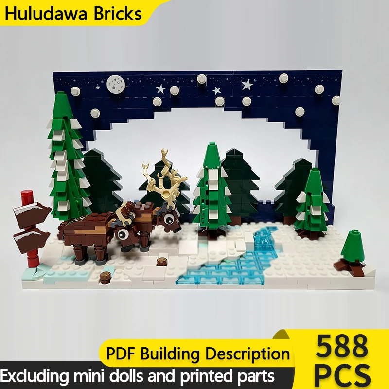

City Street View Model MOC Building Bricks Santa's Front Yard Modular Technology Children Holiday Gifts Assemble Toys Suit