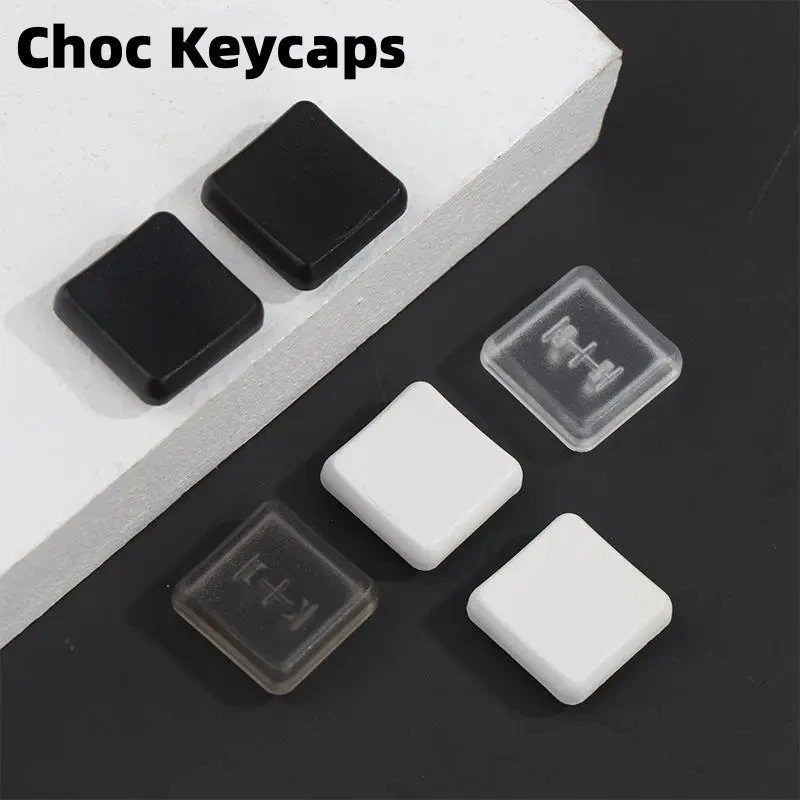 50PCS Chocfox Keycaps Low Profile PBT Keycaps For Kailh Chocolate Switch Mechanical Keyboard Ultra Thin Black White Transparent