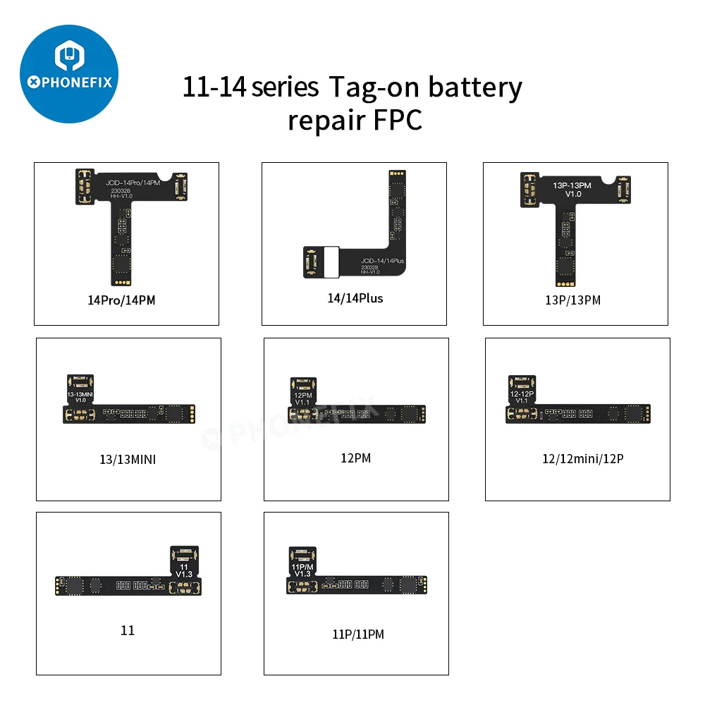 JC V1SE Battery Repair Board Flex Cable 100% Erase the Non-Genuine Battery Warning pop up on iPhone 11-14Pro Max Battery Replace