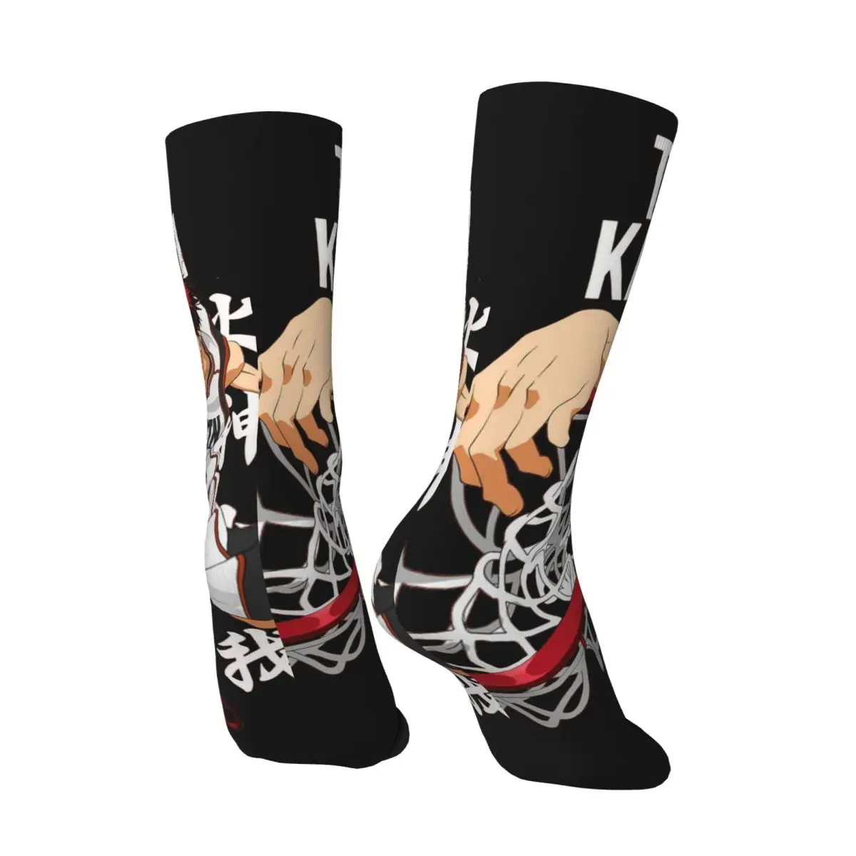 Happy Funny Men's Compression Socks Slam Dunk Retro Harajuku Kuroko No Basket Sports Anime Series Street Style Pattern Crew Sock