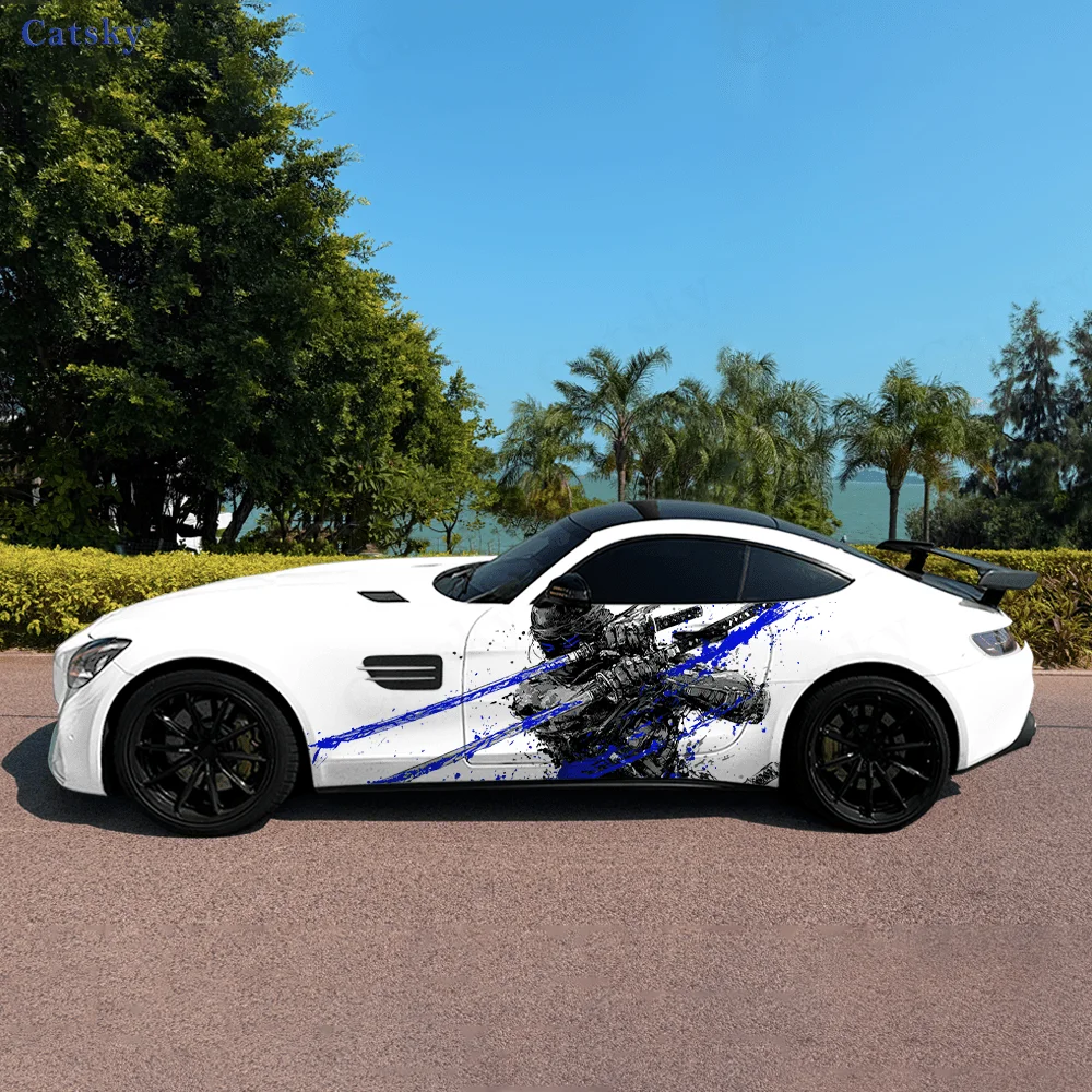 

Виниловые наклейки Warrior Sword Splash для автомобиля, самоклеящаяся наклейка из ПВХ, подходит для грузовиков, внедорожников, украшения, автоаксессуары, подарок