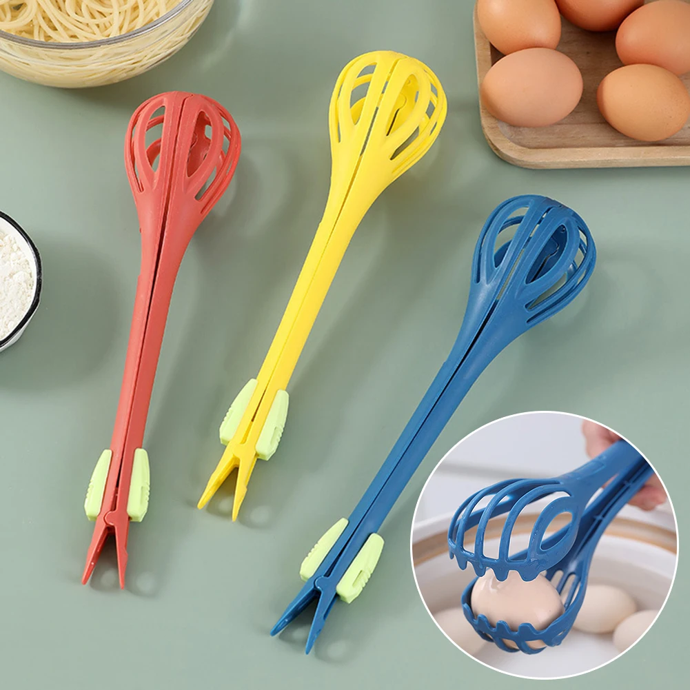 

3 In 1 Manual Egg Whisk With Hollow Noodle Clip Multi-Purpose Sturdy Food Blender For Home Kitchen